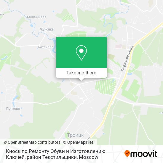 Киоск по Ремонту Обуви и Изготовлению Ключей, район Текстильщики map