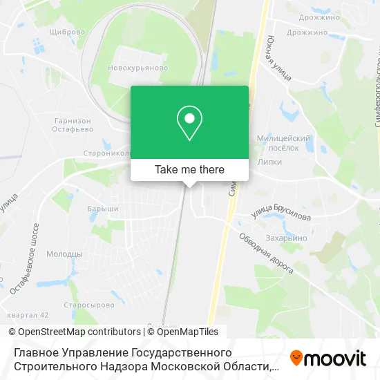 Главное Управление Государственного Строительного Надзора Московской Области map