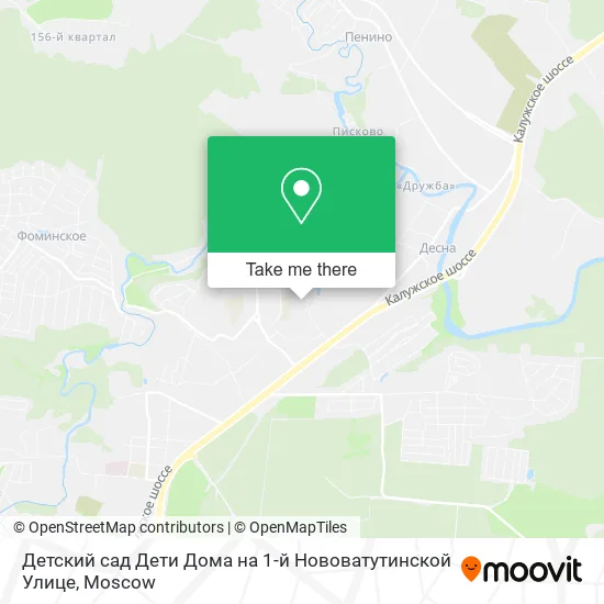 Детский сад Дети Дома на 1-й Нововатутинской Улице map
