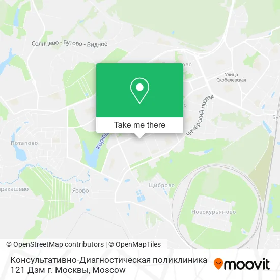 Консультативно-Диагностическая поликлиника 121 Дзм г. Москвы map