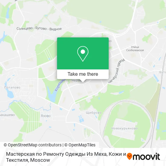 Мастерская по Ремонту Одежды Из Меха, Кожи и Текстиля map