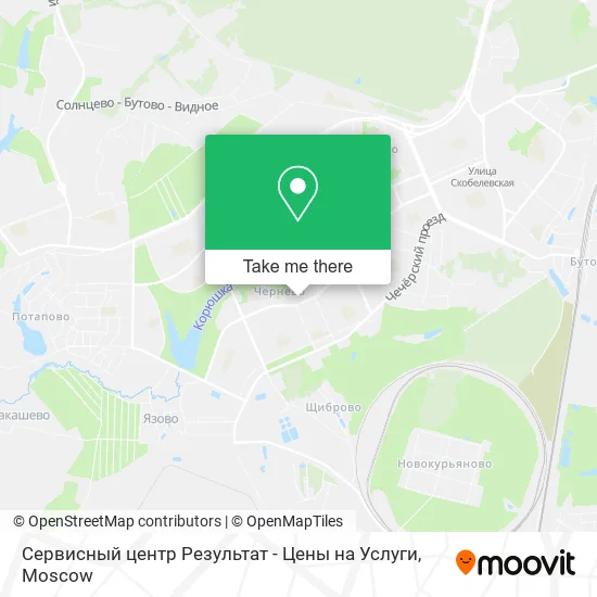 Сервисный центр Результат - Цены на Услуги map