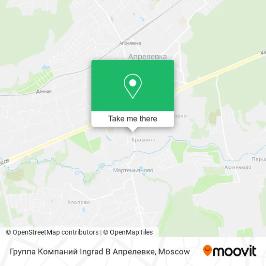 Группа Компаний Ingrad В Апрелевке map