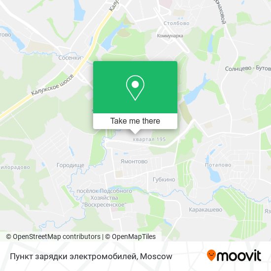 Пункт зарядки электромобилей map
