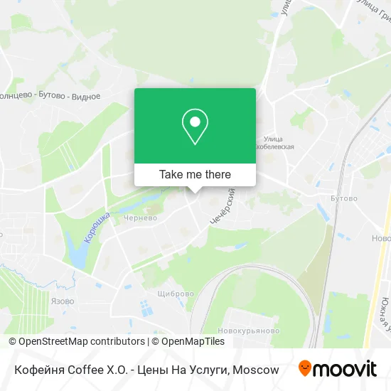 Кофейня Coffee X.O. - Цены На Услуги map