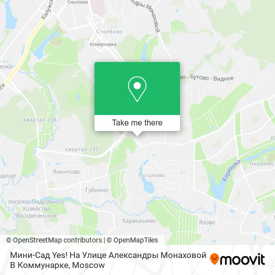 Мини-Сад Yes! На Улице Александры Монаховой В Коммунарке map