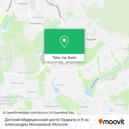 Детский Медицинский центр Педиатр и Я на Александры Монаховой map