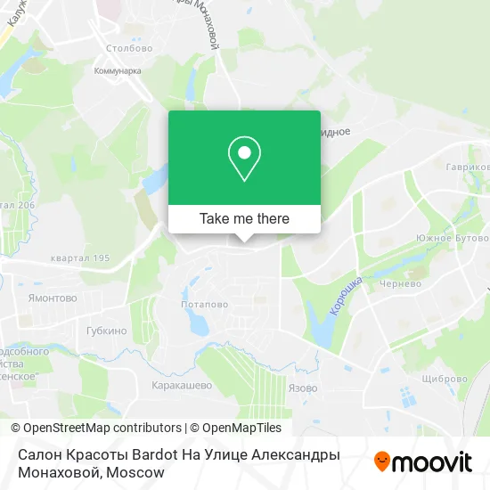 Салон Красоты Bardot На Улице Александры Монаховой map