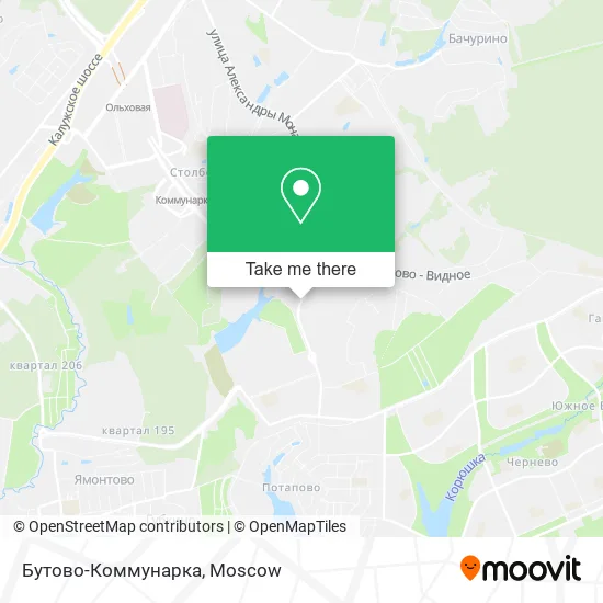 Бутово-Коммунарка map