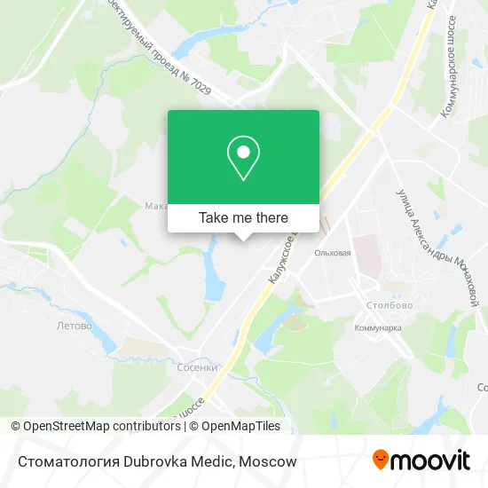 Стоматология Dubrovka Medic map