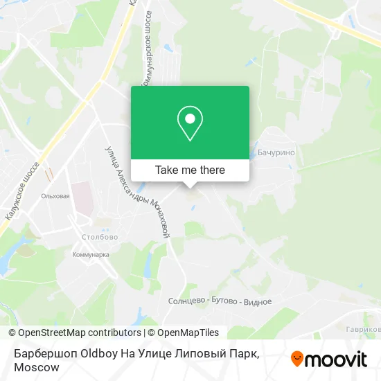 Барбершоп Oldboy На Улице Липовый Парк map