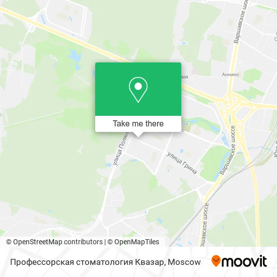 Профессорская стоматология Квазар map