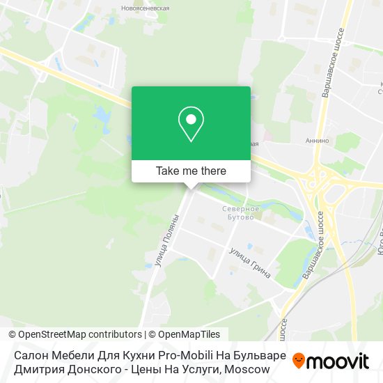 Салон Мебели Для Кухни Pro-Mobili На Бульваре Дмитрия Донского - Цены На Услуги map