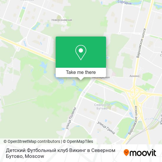 Детский Футбольный клуб Викинг в Северном Бутово map