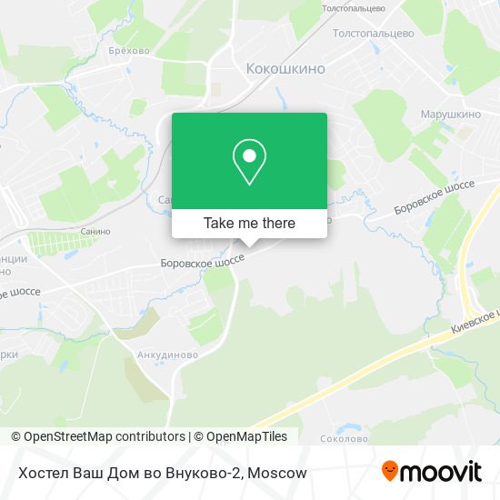 Хостел Ваш Дом во Внуково-2 map