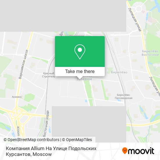 Компания Allium На Улице Подольских Курсантов map
