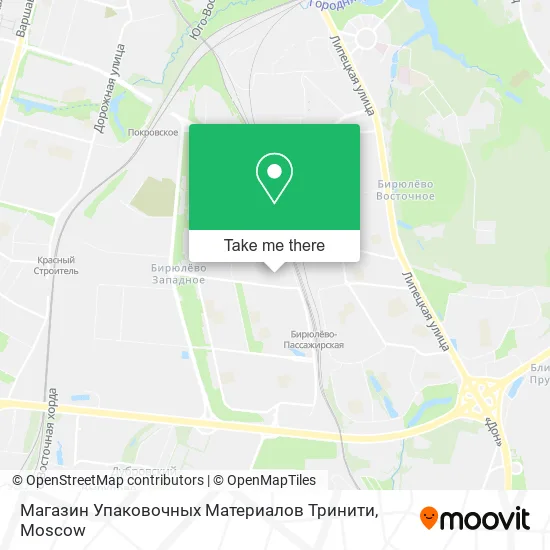 Магазин Упаковочных Материалов Тринити map
