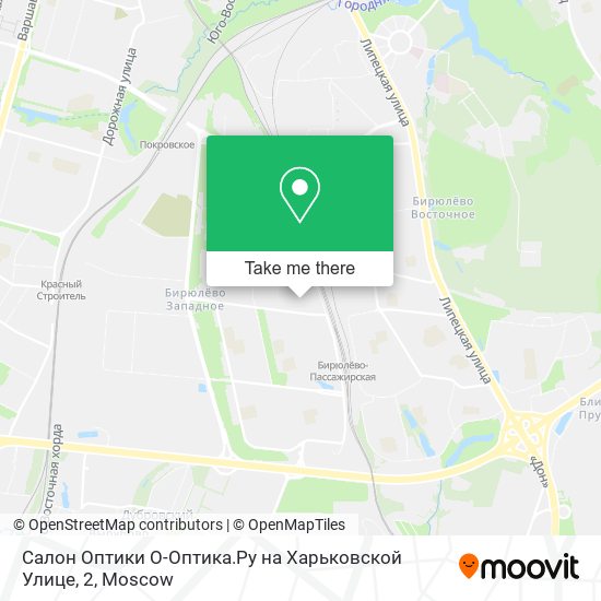 Салон Оптики О-Оптика.Ру на Харьковской Улице, 2 map