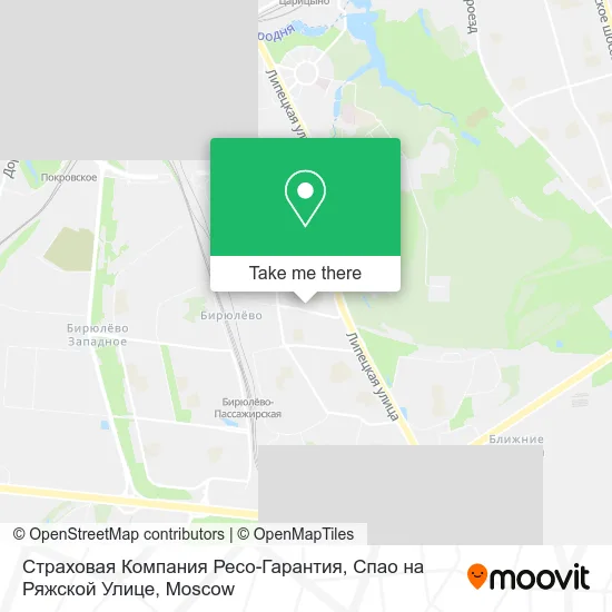 Страховая Компания Ресо-Гарантия, Спао на Ряжской Улице map