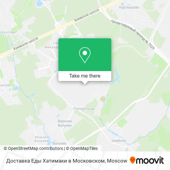 Доставка Еды Хатимаки в Московском map