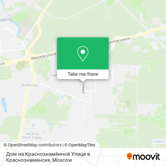 Дом на Краснознамённой Улице в Краснознаменске map