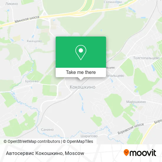 Автосервис Кокошкино map