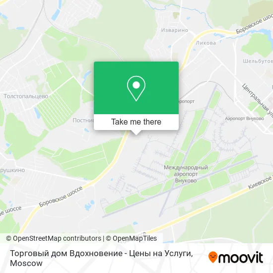 Торговый дом Вдохновение - Цены на Услуги map