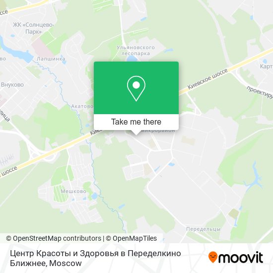 Центр Красоты и Здоровья в Переделкино Ближнее map