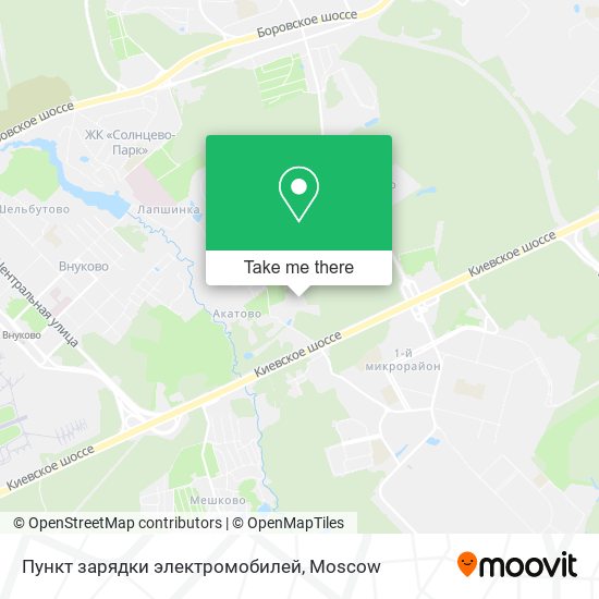 Пункт зарядки электромобилей map