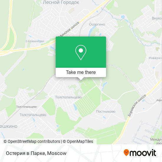 Остерия в Парке map