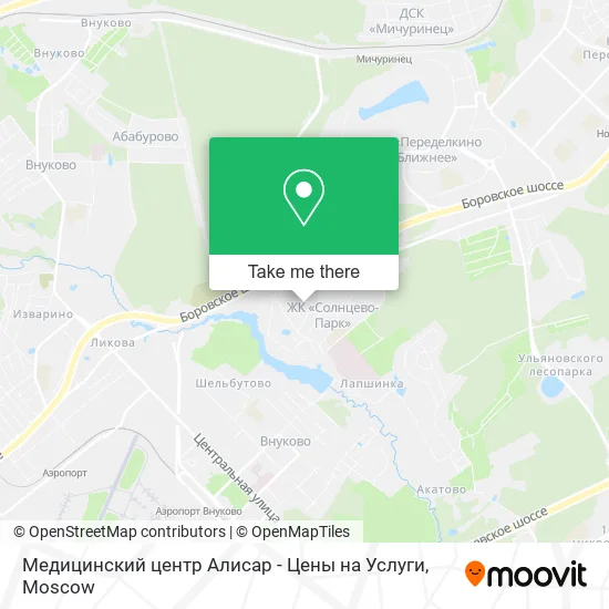 Медицинский центр Алисар - Цены на Услуги map