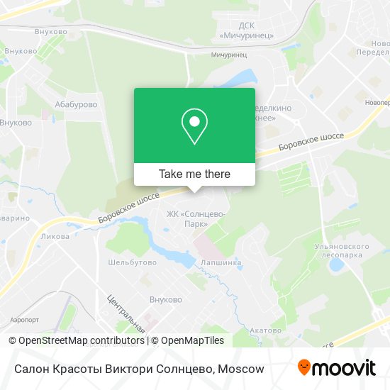 Салон Красоты Виктори Солнцево map