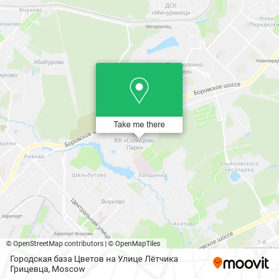 Городская база Цветов на Улице Лётчика Грицевца map