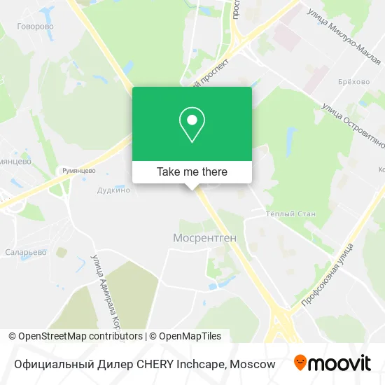 Официальный Дилер CHERY Inchcape map