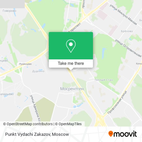 Punkt Vydachi Zakazov map