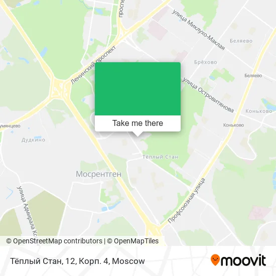 Тёплый Стан, 12, Корп. 4 map