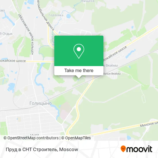 Пруд в СНТ Строитель map