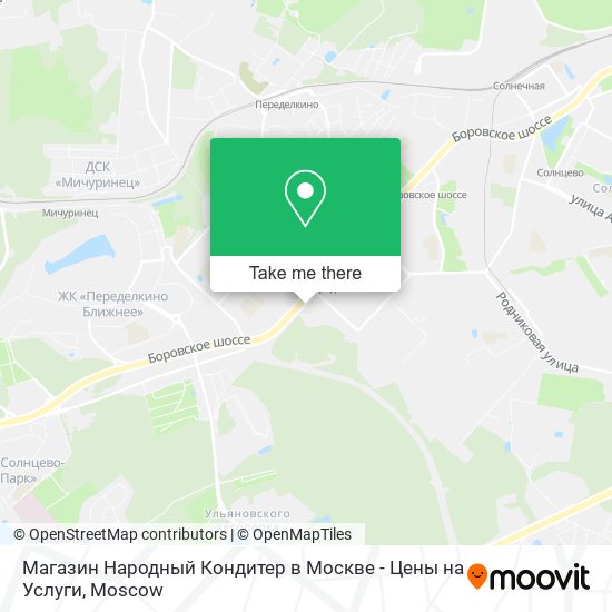 Магазин Народный Кондитер в Москве - Цены на Услуги map