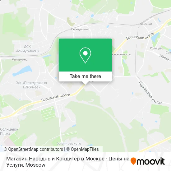 Магазин Народный Кондитер в Москве - Цены на Услуги map