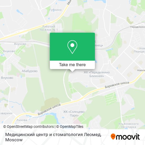 Медицинский центр и стоматология Леомед map