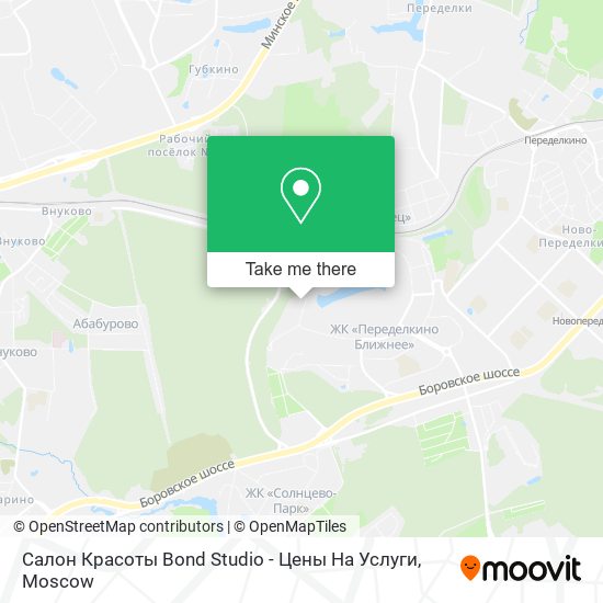 Салон Красоты Bond Studio - Цены На Услуги map