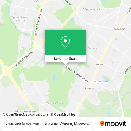 Клиника Медисав - Цены на Услуги map