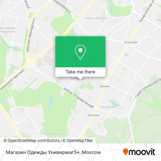 Магазин Одежды Универмаг5+ map