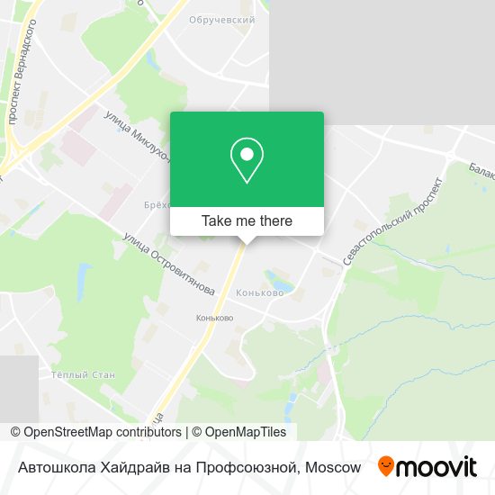 Автошкола Хайдрайв на Профсоюзной map