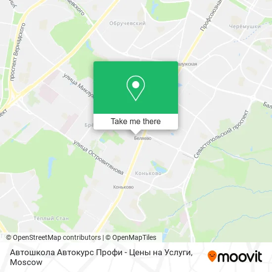 Автошкола Автокурс Профи - Цены на Услуги map
