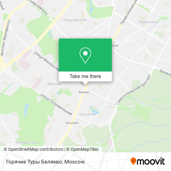 Горячие Туры Беляево map