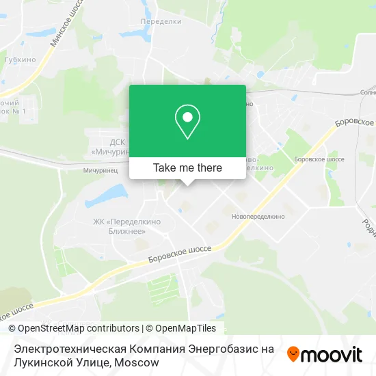 Электротехническая Компания Энергобазис на Лукинской Улице map