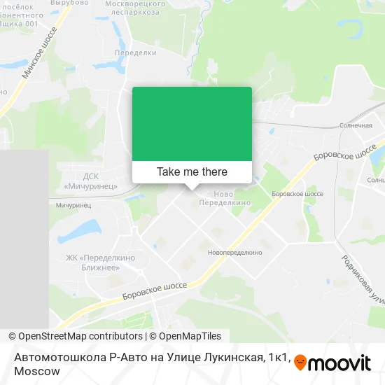 Автомотошкола Р-Авто на Улице Лукинская, 1к1 map