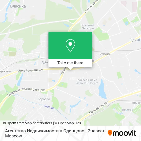 Агентство Недвижимости в Одинцово - Эверест map