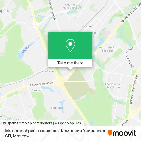 Металлообрабатывающая Компания Универсал СП map